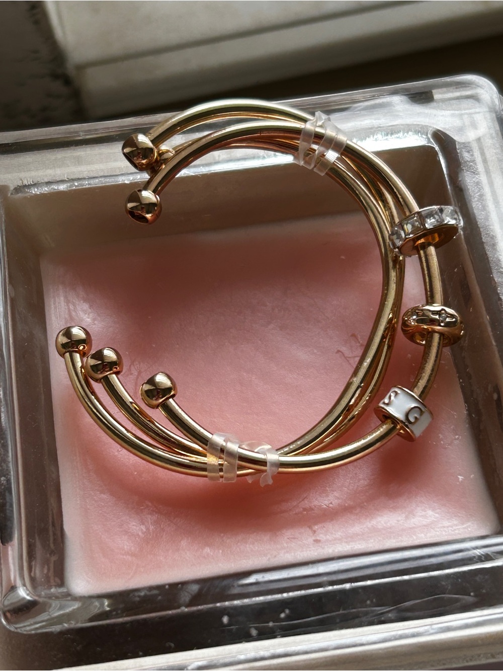 Guess Gold-Tone Stackable Bangle Bracelet Set